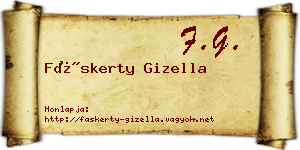 Fáskerty Gizella névjegykártya